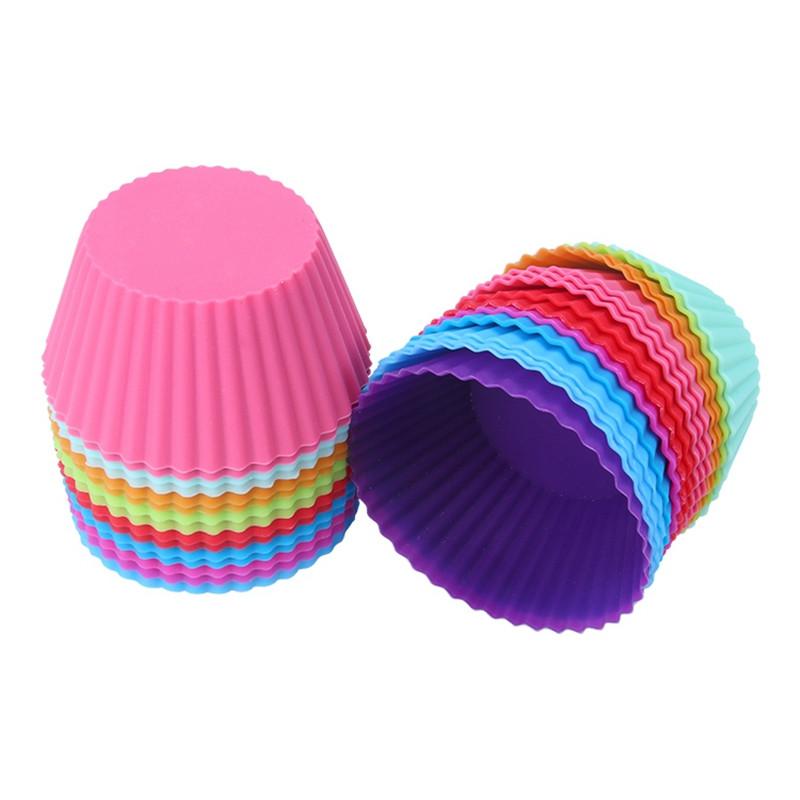 Cupcake Liners Mold 7CM 12pcs 6 Colors - household