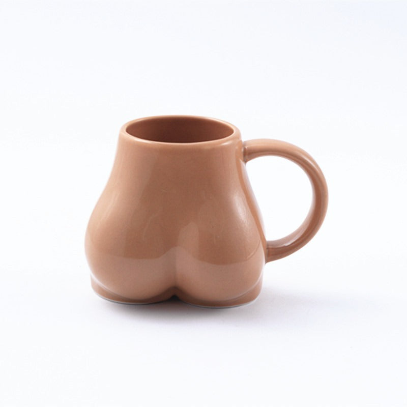 Nordic Creative Butt Cup Ceramic Mug Personality Coffee Cup Breakfast Milk Cup Office Water Cup Couple Cup