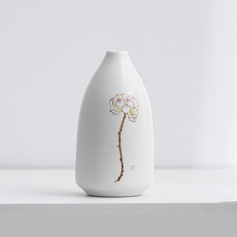 HomDe Ceramic Aromatherapy Bottle Creative Home Mini Ceramic Vase Ornament Decoration Hydroponic Flowers Small Flower Device