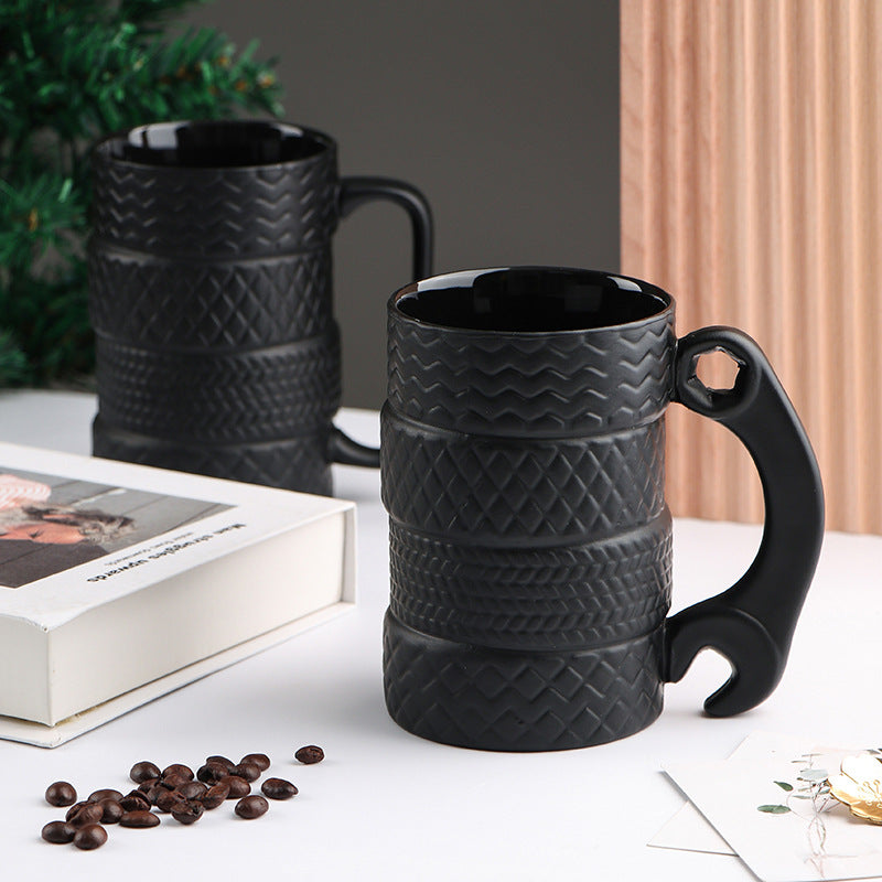 Creative Ceramic Mug Tire Shape Mug Cup