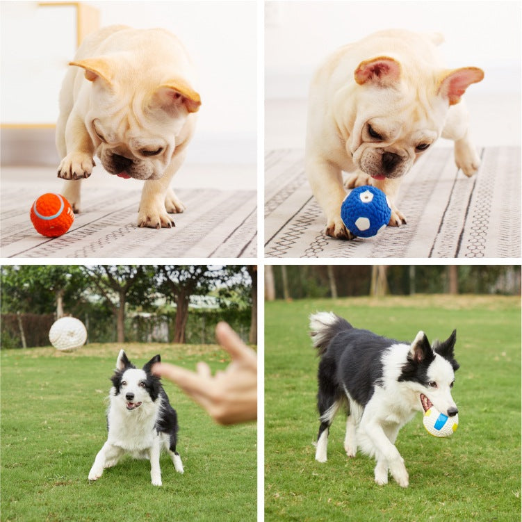 XXX Dog Toys Latex Rugby Tennis Dog Bite Sound Ball Pet Toys