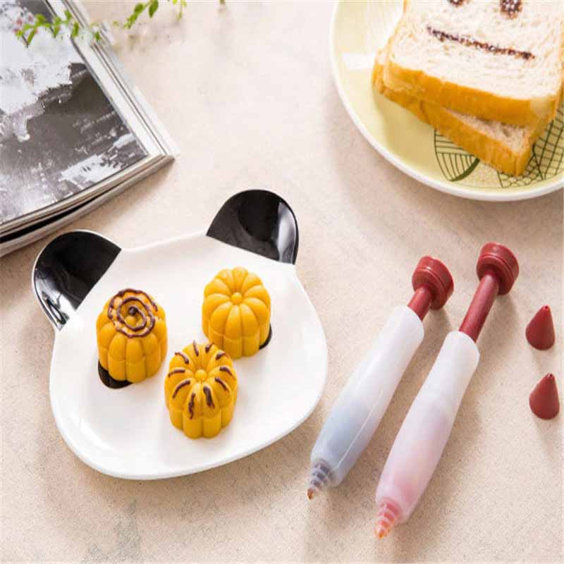 Silicone Food Writing Pen Biaohua Gun Chocolate Decorating Tools Cake Mold Cream Cup Pastry Nozzles Kitchen Accessories