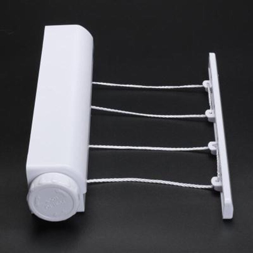 Retractable Laundry Hanger Wall Mounted Clothes Line Clothes Drying Rack Clothesline Laundry Rope - storage