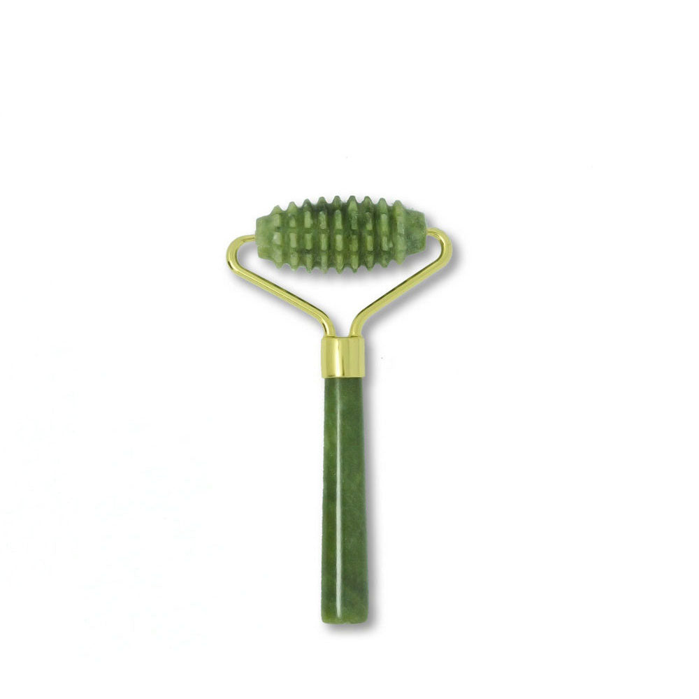 Jade beauty device scraping plate roller massage stick zinc alloy flower stand double head mute beauty device - B&H