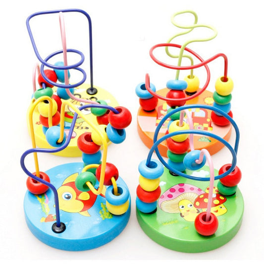 Baby Toddler Educational Lovely Animals Round beads Kids Toys For Newborns Children Cribs Stroller Mobile Montessori 9*11cm