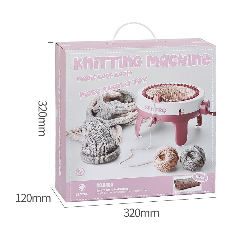 Kid Star Cylinder Knitting Wool Knitting Machine 40 Needles Parent-Child Interactive Fun Early Education Play Home Toys 840A