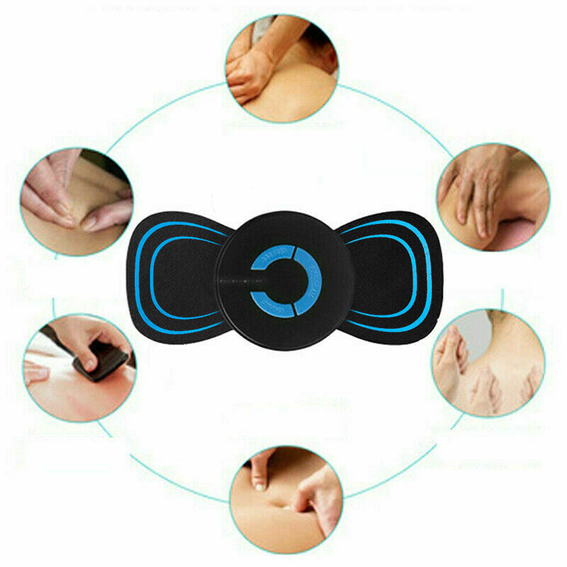Mini Portable Electric Neck Massager Shoulder Back Physiotherapy Massager Vibration Sticker - B&H