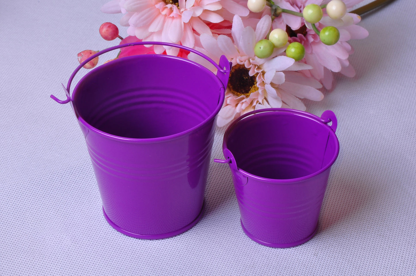 Decor Creative Candy-Colored Small iTin Pot Tinplate Craft Flower Pot For Children Holding Small Tin Bucket