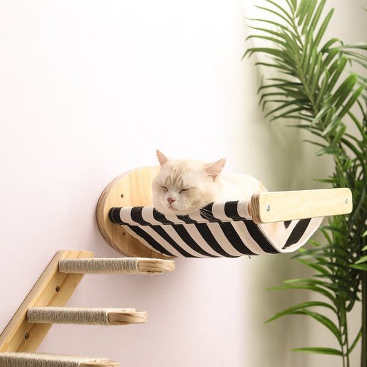 XXX Cat Climbing Frame Wall-Mounted Solid Wood Wall Hanging Sisal Column Cat Toy Jumping Platform Scratching Board - pet