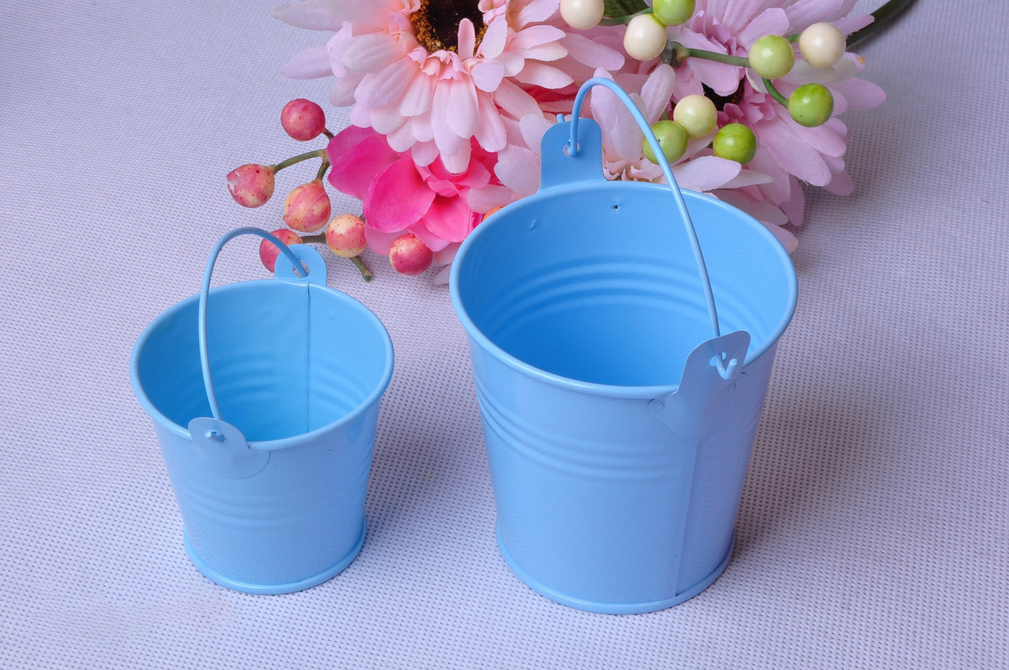 Decor Creative Candy-Colored Small iTin Pot Tinplate Craft Flower Pot For Children Holding Small Tin Bucket