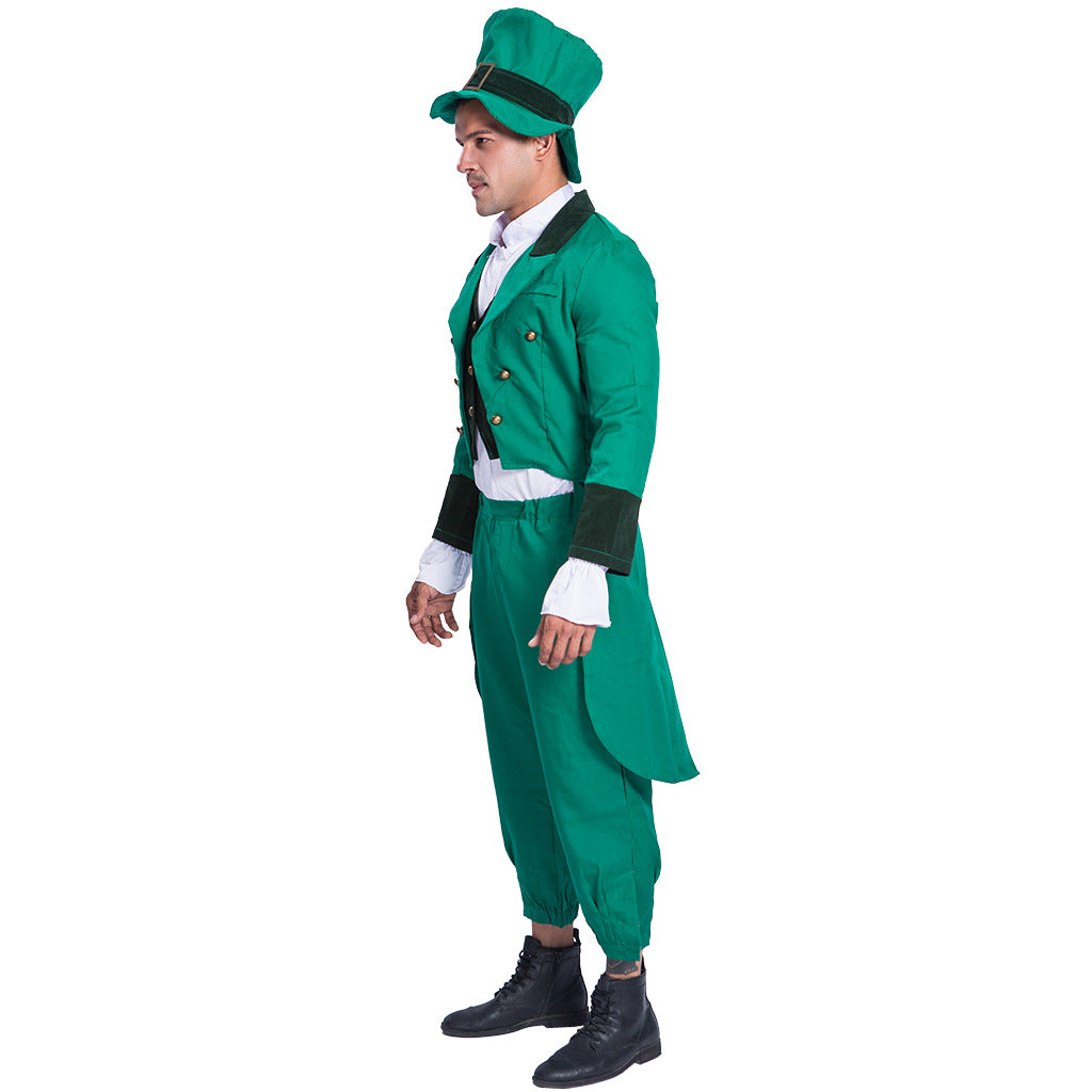 March 17th Irish St Patrick's Day Traditional Green Three Piece Dress Parade Dress Up Party Wear