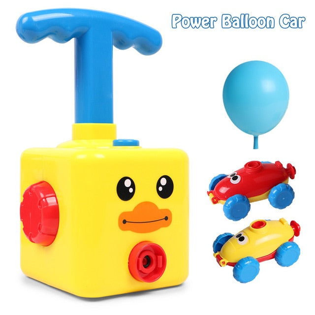 Kid 8 Balloon Car Toy Inertial Power Balloon launcher Education Science Experiment Puzzle Fun Toys for Children