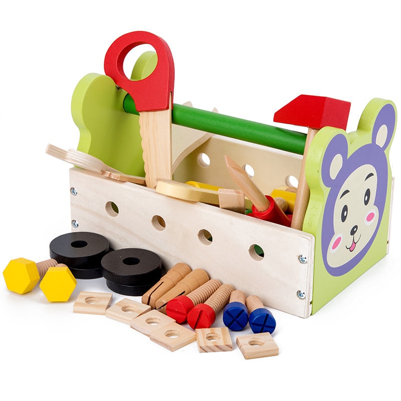 New Arrival Simulation Maintenance Tool Toys Portable Toolbox Wooden Toys For Kids Pretend Play Boy Gift Educational Animal