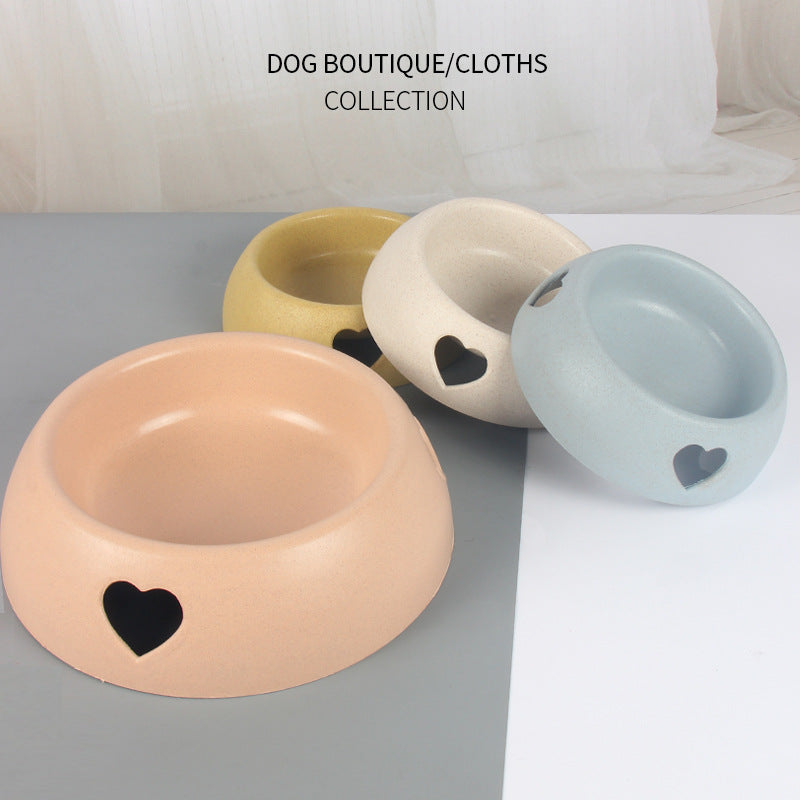 XXX Pet Supplies Dog Bowl Rice Bowl Plastic Love Single Bowl Pet Bowl Cat Food Bowl