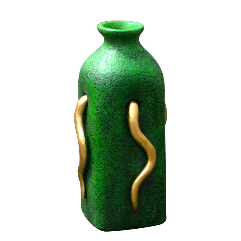 HomDe New Creative Design Resin Crafts Home Desktop Vase Ornament Modern Simple Ornament - decor