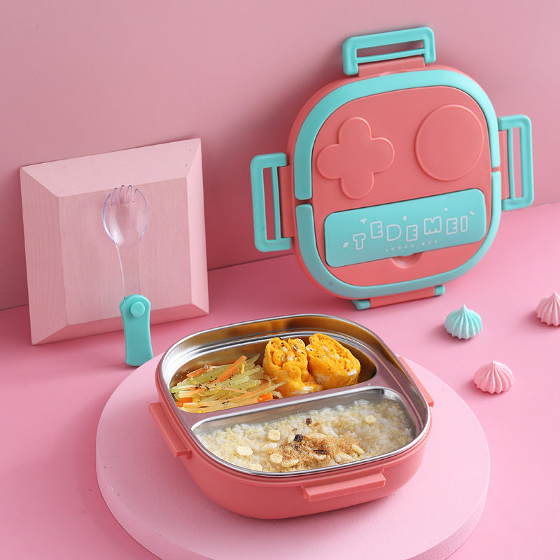 Stainless Steel Lunch Box Dinner Plate Robot Shaped Lunch Box - kitchen