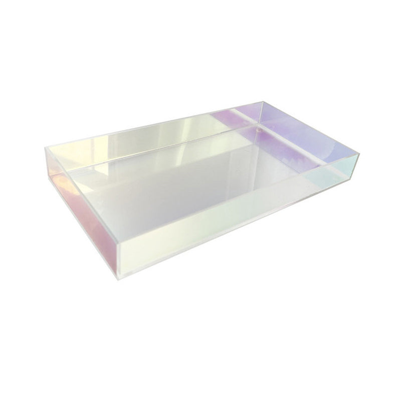 Colorful Acrylic Fruit Plate Transparent Water Cup Tray Tea Cup Storage Tray Household Rectangular Modern Storage