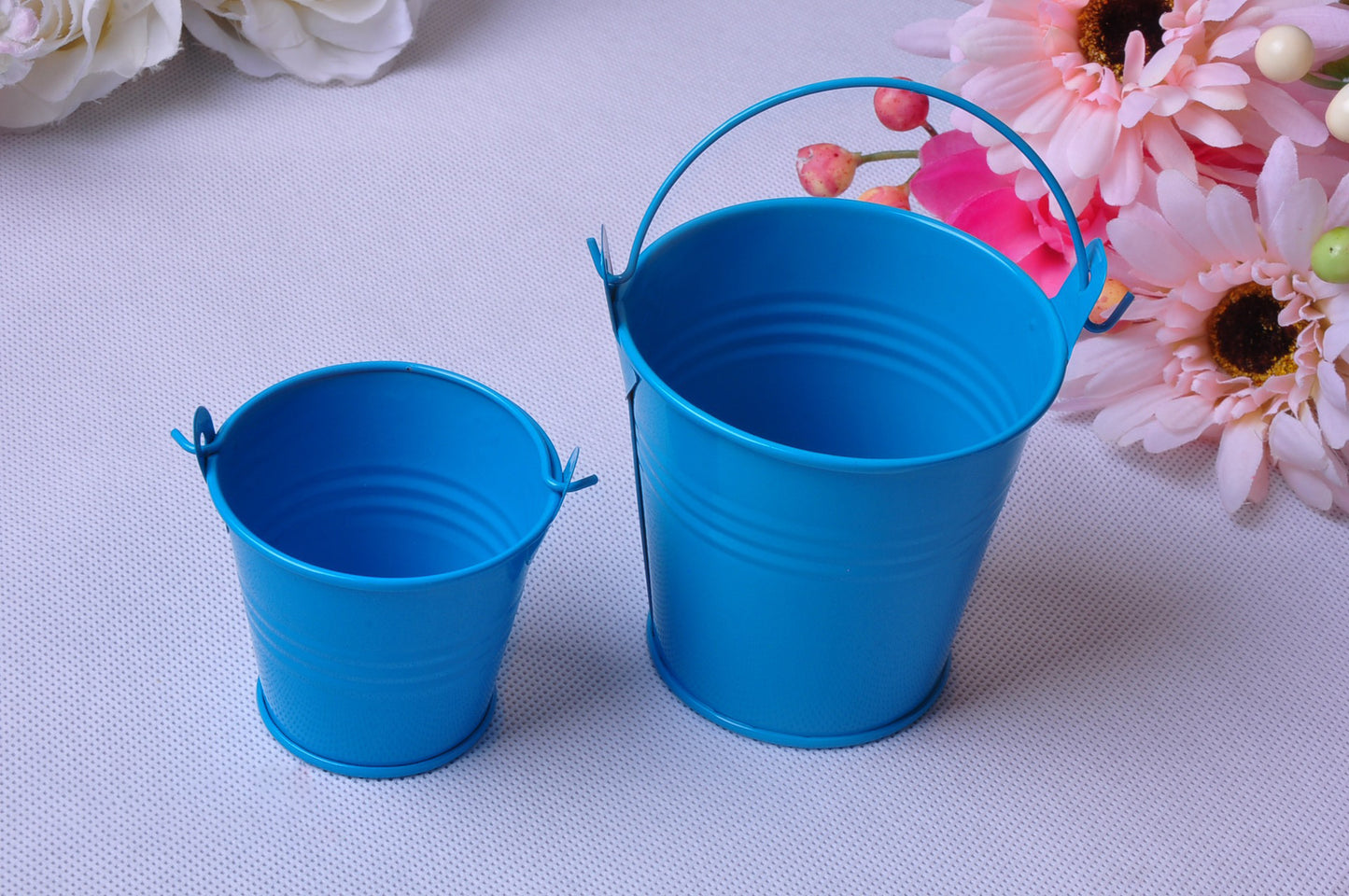 Decor Creative Candy-Colored Small iTin Pot Tinplate Craft Flower Pot For Children Holding Small Tin Bucket