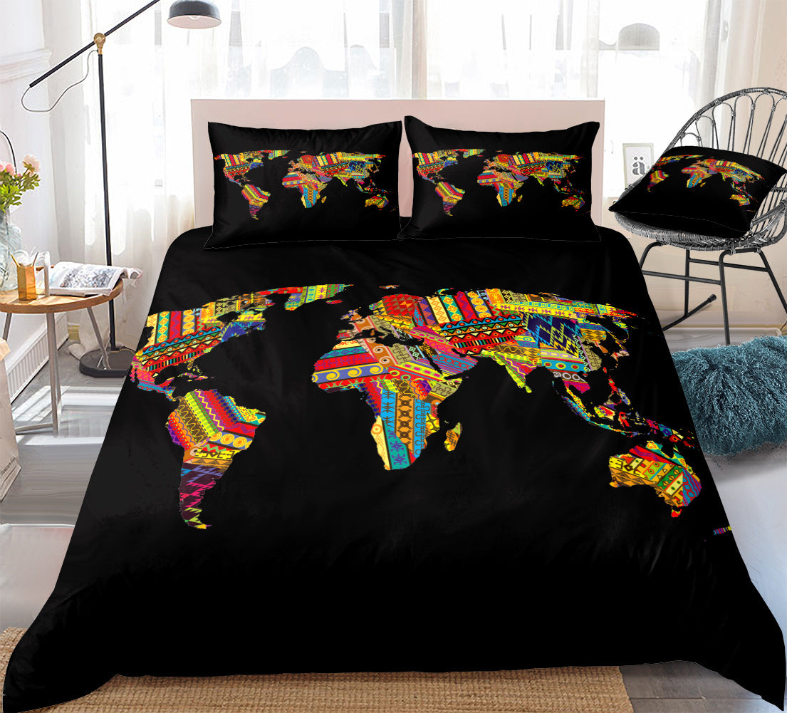 HomTe African home textile ethnic style bed sheet quilt cover pillowcase three or four piece set