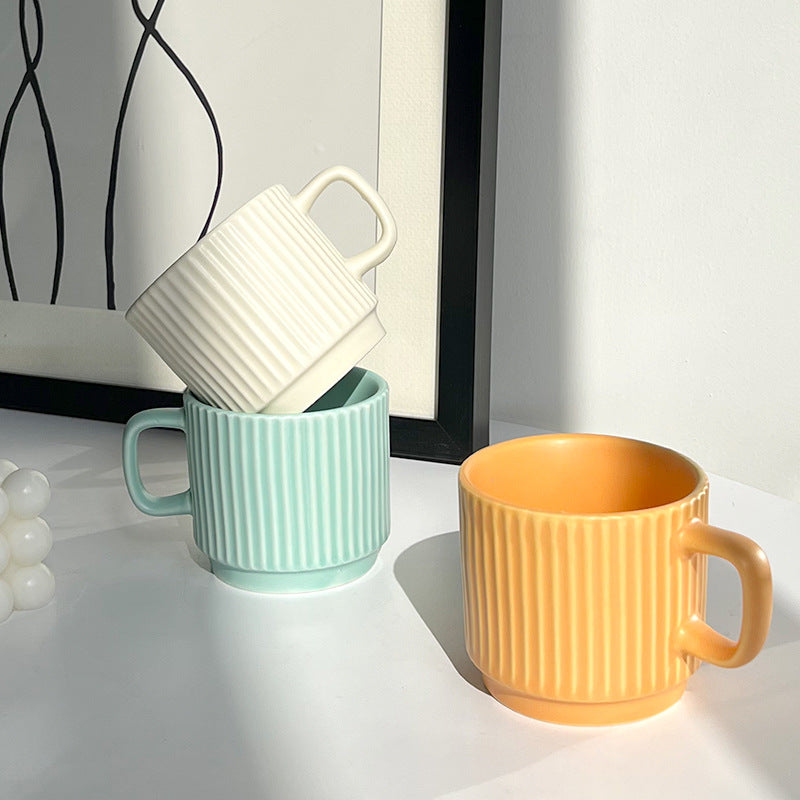 Macaron Candy-Colored Ceramic Mug Ins Style Simple Coffee Cup Event Gift Promotion Souvenir Water Cup - kitchen