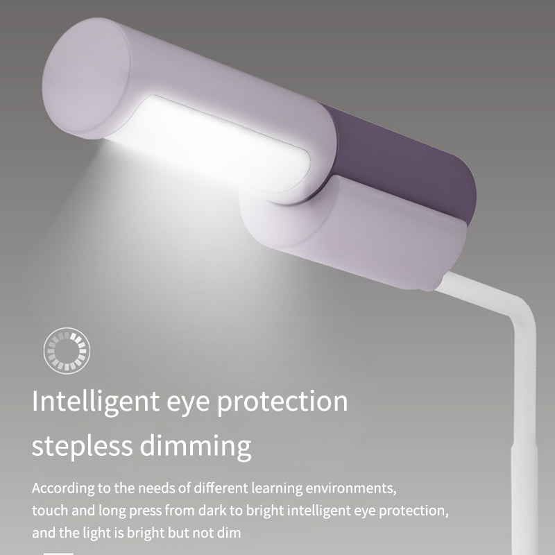 Office New LED Simple Eye Protection Desk Lamp USB Rechargeable Infinitely Variable Light Student Reading Desktop Small Desk Lamp