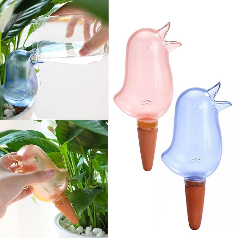 Automatic Watering Spikes Irrigation System Plant Self Watering Auto Lazy Watering Kettle Bird Shape Ceramic Plant Waterer Tools - garden