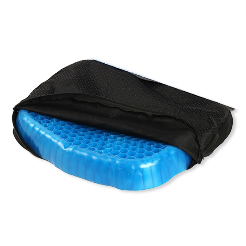 Gel Seat Cushion Double Layer Non-slip Breathable Honeycomb Egg Seat Cushion Ice Pad for Car Office Chair Wheelchair Pain Relief