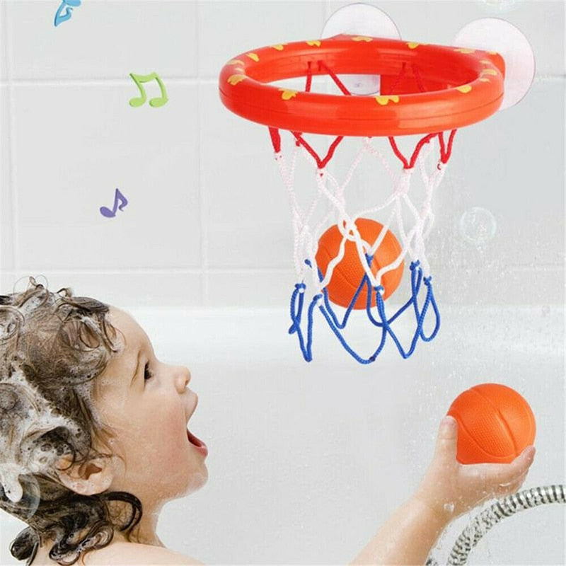 Bathroom Toddler Boy Water Toys Bathtub Shooting Basketball Hoop with 3 Balls Baby Bath Toy Kids Outdoor Play Set