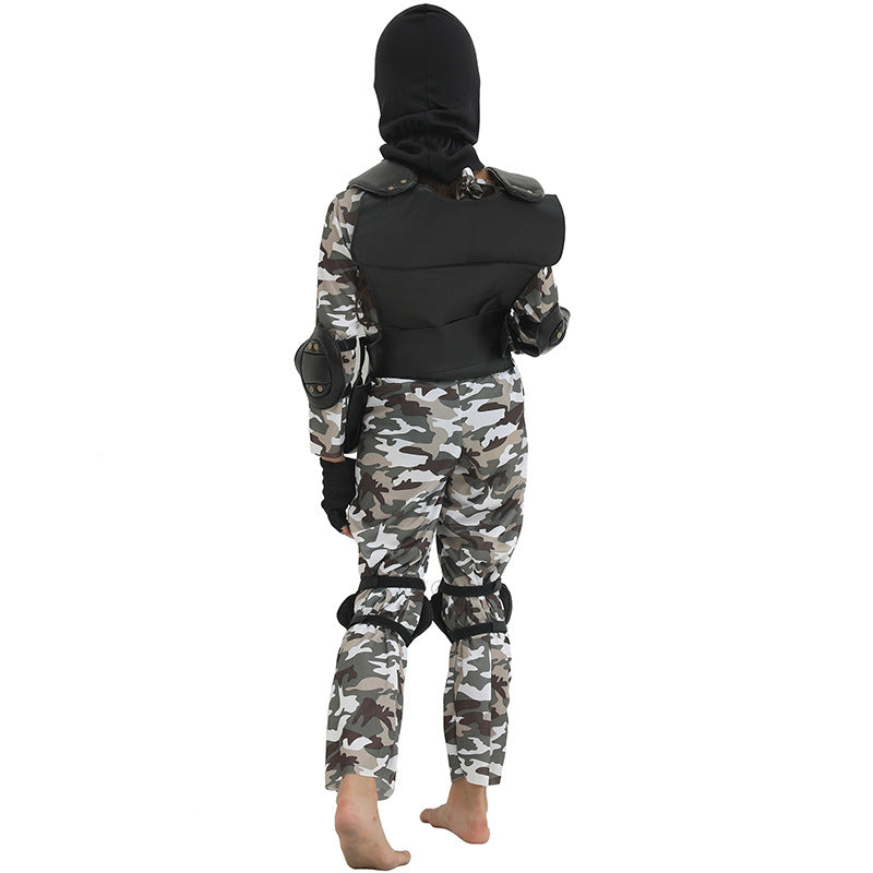 Counter Strike Children's Cosplay Costume Stage Props Costumes Camouflage Halloween Party Carnival