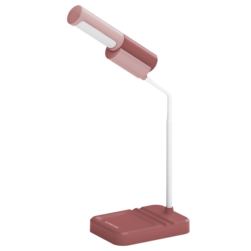 Office New LED Simple Eye Protection Desk Lamp USB Rechargeable Infinitely Variable Light Student Reading Desktop Small Desk Lamp