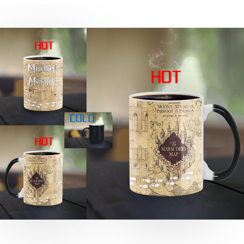 Harry Changing Color Cup Mug Magic Heat Sensitive Coffee Mugs Tea Ceramics Cups Suprised Birthday Gift