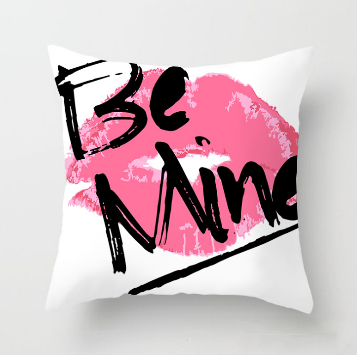 HomTe Fashion Pink Letter Pillow Case 45*45 Polyester Home Throw Pillows Soft Decorative Cushion Cover For Sofa Chair Pillow Covers - Textile