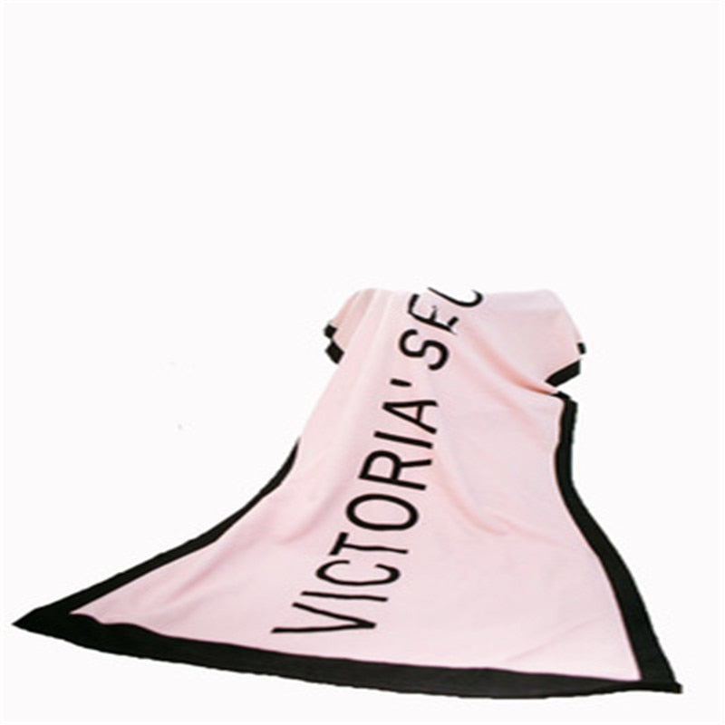 Textile Fiber Polyester Rectangular Beach Towel Foreign Trade Letter Heat Transfer Printing Beach Towel 70*150cm