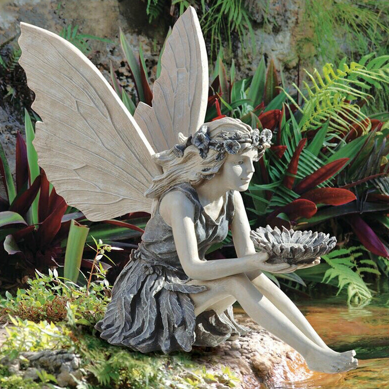 Sunflower Fairy Statue Resin Ornament New Garden Decoration Angel Resin Ornament Crafts