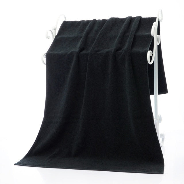 HomTe Black Cotton Terry Towels Cotton Face Towel Bath Towels For Adults 70*140cm Bathroom Towels - Textile