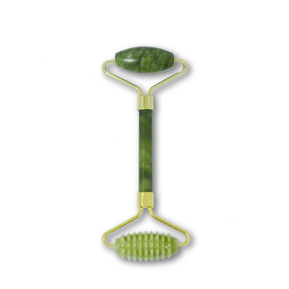 Jade beauty device scraping plate roller massage stick zinc alloy flower stand double head mute beauty device - B&H