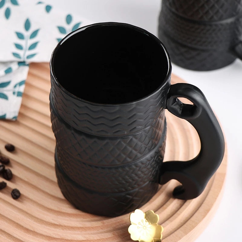 Creative Ceramic Mug Tire Shape Mug Cup