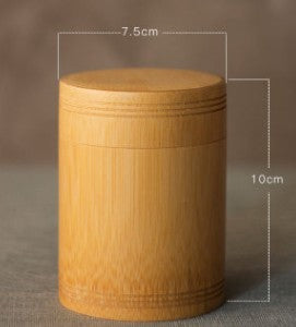 Bamboo Storage Bottles Jars Wooden Small Box Containers Handmade For Spices Tea Coffee Sugar Receive With Lid Vintage