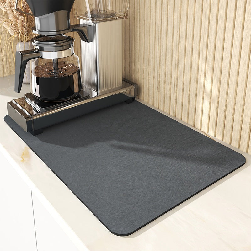 Kitchen Countertop Absorbent Draining Mat Soft Mat Water Coaster No-Rinse Insulation Mat