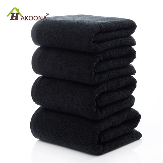 HomTe Black Cotton Terry Towels Cotton Face Towel Bath Towels For Adults 70*140cm Bathroom Towels - Textile