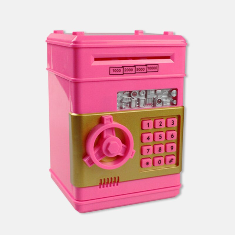 Safety Password Chewing Coin Cash Deposit Machine Electronic Piggy Bank Mini Money Box Gift for Children Kids - toy