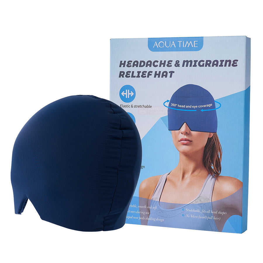 Migraine Cold Hot Compress Headgear Headache Hat Retractable Ice Gel Headache Relief Cap - B&H