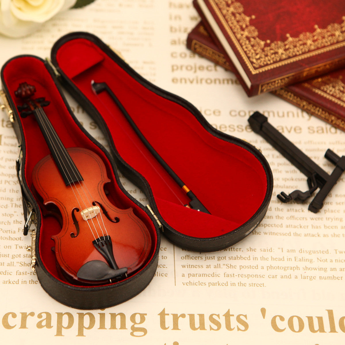 HomDe Decor Mini Musical Instrument Handmade Violin Model Ornament Music Training School Teacher Graduation Company Gift Gifts