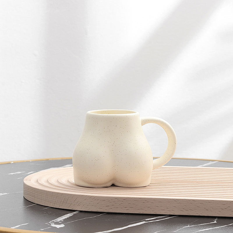 Nordic Creative Butt Cup Ceramic Mug Personality Coffee Cup Breakfast Milk Cup Office Water Cup Couple Cup