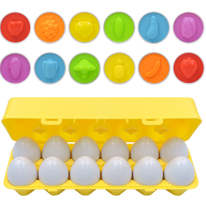 Kid Smart Egg Matching Twisted Egg Recognition Color Imitation Egg Box Children's Puzzle Early Education Assembly Toy
