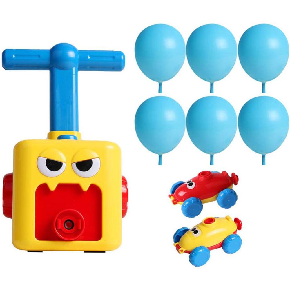 Kid 8 Balloon Car Toy Inertial Power Balloon launcher Education Science Experiment Puzzle Fun Toys for Children