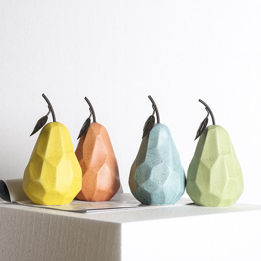 HomDe Ceramic Pear Ornaments Modern Minimalist Living Room TV Cabinet Home Decorations Fruit Ornaments