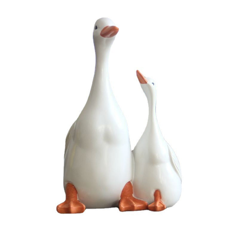 Garden Ornaments Simulation Mother-Daughter Duck Courtyard Decoration Micro-Landscape Ornaments Resin Crafts