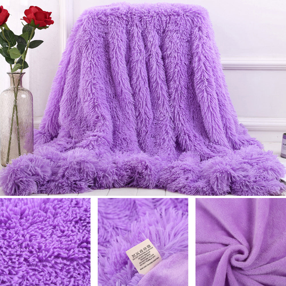 Textile 80x120cm 1pc Soft  Warm Fluffy Shaggy Bed Sofa Bedspread Children SafetyBedding Sheet Throw Home Decoration Comfortable Blanket