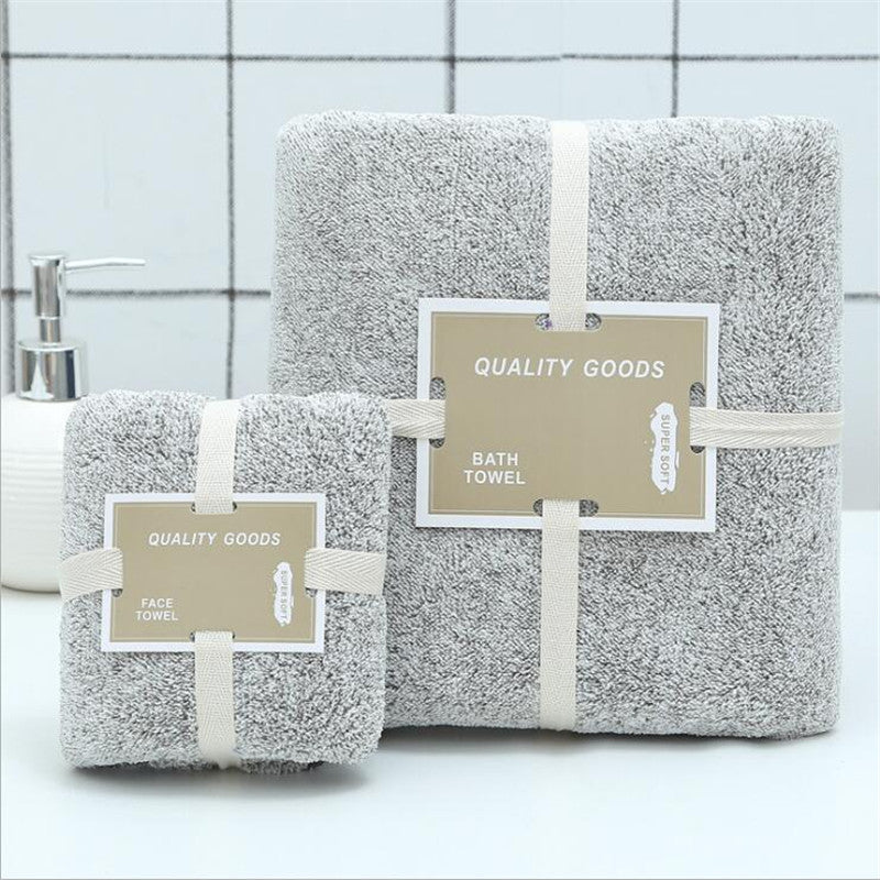 HomTe Bamboo Charcoal Coral Velvet Bath Towel For Adult Soft Absorbent Bamboo Carbon Fiber Household Bathroom Towel Sets